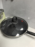 三禾无涂层不粘炒锅炒菜锅无油烟钛合金钛锅具30cm天穹黑配钢铲LC30S1 实拍图
