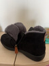Pansy盼喜日本雪地靴女羊毛保暖短靴冬季加绒加厚舒适棉鞋4128 黑色 40 实拍图