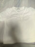 百图betu女装夏季新款T恤V领拼接短袖雪纺泡泡袖减龄T恤女2303D11 白色 M（白色预售06/19发货） 晒单实拍图