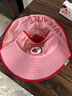 亨凯利儿童防晒帽防紫外线宝宝太阳帽男童女童夏沙滩帽子大帽檐苹果红 实拍图