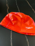 速比涛（Speedo）PU材质柔软舒适不勒头长发防水时尚泳帽 8720641288 橘红 实拍图