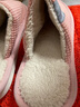 华美健步日系风柔软极简情侣棉拖鞋秋冬季家居室内保暖软底棉鞋女HM001粉色40-41码 实拍图