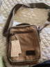 新潮代单肩包男帆布大容量斜挎包男士多功能邮差包运动潮流学生书包 咖啡色大号【可放A4书本】 实拍图