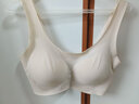 六月玫瑰 内衣女新款无痕透气轻薄无钢圈背心式文胸内衣薄款2件装 肤色+灰色 XL 实拍图