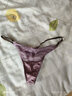 韵扉高端桑蚕丝性感丁字裤一根线半透明蕾丝低腰无痕内裤女薄春夏新款 裸粉色 1条 均码 实拍图