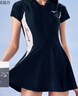 美津浓（MIZUNO）泳衣女连体裙摆保守温泉泳装大码显瘦抗氯速干游泳衣A1341黑2XL 实拍图