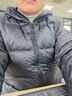 鸭鸭新国标羽绒服女短款秋冬新款面包服休闲百搭简约连帽外套KL 纯黑色 M 实拍图