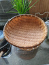 手工竹编筐竹蓝工艺品竹篮子筛子竹制品竹簸箕箩筐干货晒筐晾晒竹扁小竹筐馒头筐水果筐收纳筐家用 A款外径25高8cm_原竹 实拍图