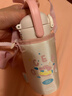 膳魔师Tritan塑料水杯小学生儿童吸管杯幼儿园宝宝开学水壶400ml 粉 实拍图