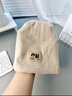 爱宝适月子帽秋冬产后孕妇出院双层防风产妇帽睡眠帽堆堆帽米色 M482 实拍图