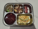 美厨（maxcook）微波炉饭盒2L 304不锈钢上班族餐盒 学生注水保温饭盒 餐盘便当盒 透明灰【配筷勺】MCFT9746 实拍图
