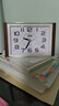 康巴丝（Compas）大字闹钟座挂两用净音扫简约老人闹钟床头台式桌面电子台钟 白色小号座钟2336 长17高11厘 实拍图