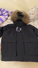骆驼（CAMEL）冲锋派克羽绒服男[王俊凯同款]保暖极寒防泼水工装羽绒服女 AA12264035D，幻影黑，中性 XL 实拍图