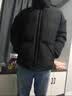 gxmy轻熟风棉服男士休闲冬季韩版潮流加绒加厚棉衣服男装外套一套搭配 黑色棉服+高领黑毛衣+加绒黑西裤 XL 【125-145斤】 实拍图