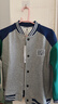 左西男童棒球服外套秋装2025新款儿童春秋款夹克韩版上衣潮 灰色 150 实拍图