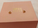 明牌珠宝情人节礼物  足金黄金时尚皇冠耳钉耳饰女AFH0031工费80 皇冠耳钉 约1.17克 实拍图