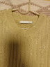 OVV2023春夏新款女装针梭镶拼舒适休闲法式针织连衣裙 米黄（净色）16 M 晒单实拍图