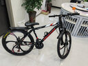 飞鸽（FG FLYING PIGEON）山地自行车成人男女变速山地车青少年中小学生车越野户外骑行单车 【高碳钢】G8002代-十刀轮-黑色 26寸轮组（适合160-180cm） 21速入门版 实拍图