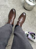 海澜之家HLA皮鞋男士商务休闲秋冬正装德比鞋子男H334/H220 棕色加绒40 实拍图