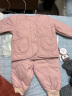 嘟嘟家宝宝棉衣套装冬季加厚婴儿冬季外出两件套男儿童冬装洋气保暖衣服 浅粉 80cm 实拍图