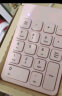 航世（BOW）HB159 蓝牙数字小键盘 迷你键盘 复古圆帽 笔记本台式通用键盘 可充电蓝牙键盘 粉色 实拍图