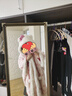 果壳（Gukoo）睡袍冬季HelloKitty联名新款毛绒女士家居服斗篷睡袍D 浅雾粉斗篷睡袍 L 实拍图