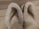 GOEWY棉拖鞋女秋冬季保暖女士棉拖厚底居家室内防滑毛绒拖鞋情侣可外穿 百搭杏色礼盒装【TPR防滑大底+保暖锁温+亲肤毛绒】 36-37 （适合36-37脚穿） 实拍图