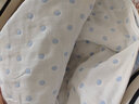 迷人居六层纱布毛巾被纯棉夏季薄款婴儿儿童8层午睡小毯子盖毯 六层纱布全棉-波点蓝 120*150 cm全棉纱布 实拍图