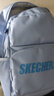 斯凯奇（Skechers）双肩包男女同款书包简约时尚大容量旅行包学生背包 冰川蓝【经典款-约24.4L大容量】 实拍图