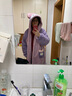 海之宁 睡衣女士法兰绒秋冬季加厚长款睡袍浴袍甜美加绒款家居服可爱珊瑚绒睡裙可外穿居家居服学生蝴蝶结紫L 实拍图