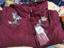 隽狐中老年羽绒服女装短款妈妈冬季加厚大码60岁70老人奶奶80太太外套 酒红 XL 【推荐85-105斤】 实拍图