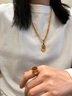 宝卡伊天然黄水晶吊坠925银镶高品金橘色黄水晶项链送女友送妈妈礼物 约6-7g大气款(配珠链） 实拍图