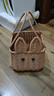 猎玄仿藤编织篮子收纳篮野餐篮手工兔水果篮筐春游拍照道具手提花篮 【大号兔篮】 17*17*15cm 实拍图