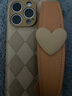 kpay经典菱格爱心手腕带支架适用iPhone16promax手机壳苹果16可背带斜挎手机壳防摔16pro挂绳小众软壳 棕色菱格手机壳【爱心腕带+斜挎绳】 iPhone16Promax 实拍图