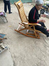 躺椅摇摇椅成人实木实竹折叠竹摇椅家用午休凉椅老人阳台休闲椅子 茶色加长摇摇椅+1.6米薄垫 实拍图