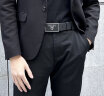 PRADA/普拉达【礼物】男士金属搭扣Saffiano皮革腰带皮带 黑色 100cm 晒单实拍图