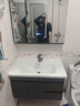 恋派浴室柜 陶瓷一体盆卫生间洗脸盆柜组合悬挂式洗漱台智能洗手盆柜 风水镜柜】珠光灰+陶瓷盆 80cm 实拍图