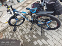 金武端自行车成人山地车公路赛车单车骑行变速超轻越野中学生初中青少年 尊享版-三刀轮-黑蓝色【铝架】 26寸24速 实拍图
