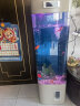 美诺鱼缸客厅半圆型鱼缸屏风大中小型家用落地式玻璃金鱼缸生态免换水 灰色 40*40*138 晒单实拍图