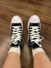 匡威（Converse）女子 ALL STAR系列 厚底高帮松糕帆布鞋 568497C 36.5码US6码 实拍图