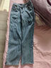 莫代尔牛仔裤女装2025秋冬季新款时尚百搭宽松紧高腰阔腿直筒裤显瘦女裤 蓝色加厚  半松紧腰 加绒 M 建议90-105斤 实拍图