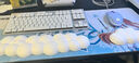 SANWA SUPPLY 云朵键盘腕托 女生鼠标手枕三件套 附杯垫 防滑底 可水洗 记忆棉 PU皮 珍珠白 实拍图