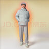 adidas 拒水防泼防风保暖鸭绒羽绒服面包服男女同款阿迪达斯官方   银灰色   XS 实拍图