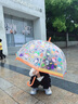 LITTLE BIG ROOM BY DJECO 雨伞儿童彩虹伞拱形手动亲子变色长柄透明女童男童机器人幼儿园 儿童变色雨伞-纯真笑脸4709 实拍图