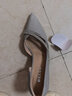 百丽（Belle）闪钻条带高跟鞋女商场同款高跟单鞋A9L1DBK4 银色 38 (240mm) 实拍图