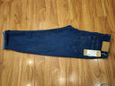 AEMAPE高端苹果男士100%纯棉牛仔裤春秋款宽松阔腿高腰深裆宽腿大码长裤 【厚款】深蓝色 36  (2尺8) 实拍图