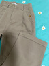 百图betu女装秋新款旷野美拉德高腰纯棉翻边直筒裤裤子女2409T80 卡其色 XS 实拍图