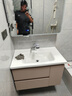 惠达浴室镜柜（不含主柜和龙头等）单镜柜HDYJG-X20W-80(奶卡其) 实拍图