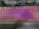 B.O.W航世K820 有线蓝牙无线三模键盘 RGB灯背光平板台式电脑女办公电竞游戏人体工学充电键盘 奶茶色 实拍图