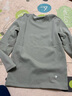 拇指白小T热力加厚加绒长袖T恤秋冬新款保暖百搭打底衫 男款浅苔绿 M 实拍图